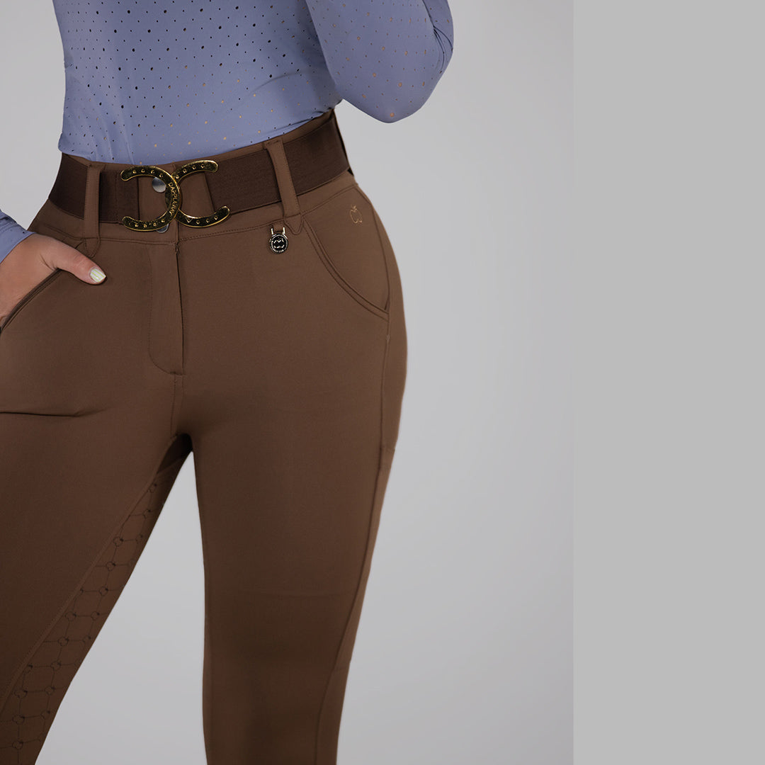 Dapplebay Hybrid Silicone Full Seat Breeches-Chestnut