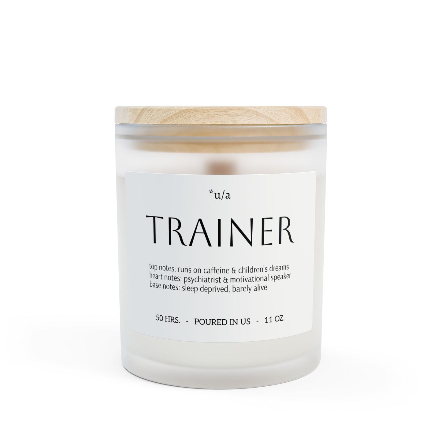Frosted Glass Candle, 11oz - Trainer