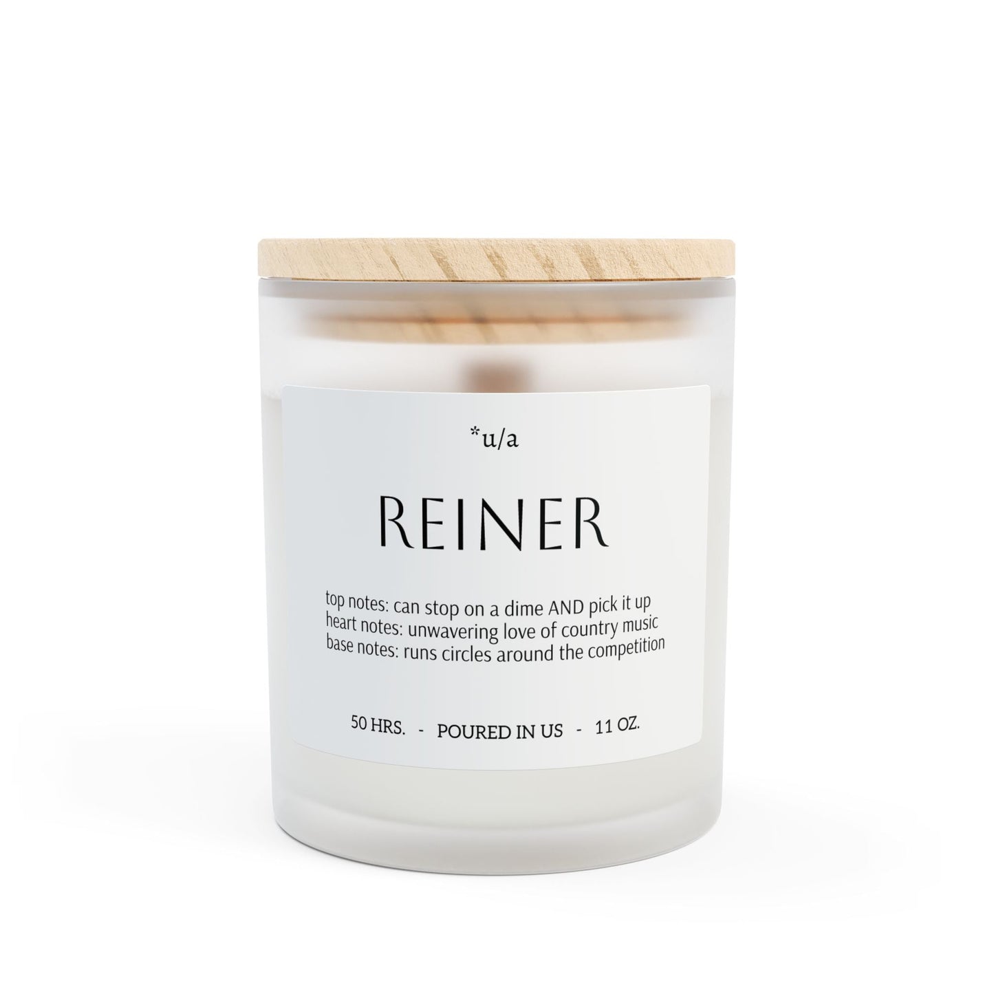 Frosted Glass Candle, 11oz - Reiner
