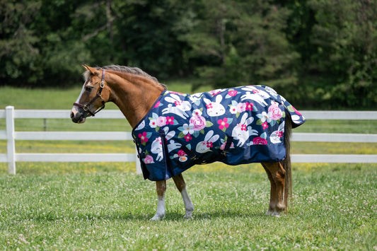 Miller's Standard Neck Rabbit Print Pony Turnout Blanket 1200D 200 GSM Polyfill - Sunset Bay Equestrian