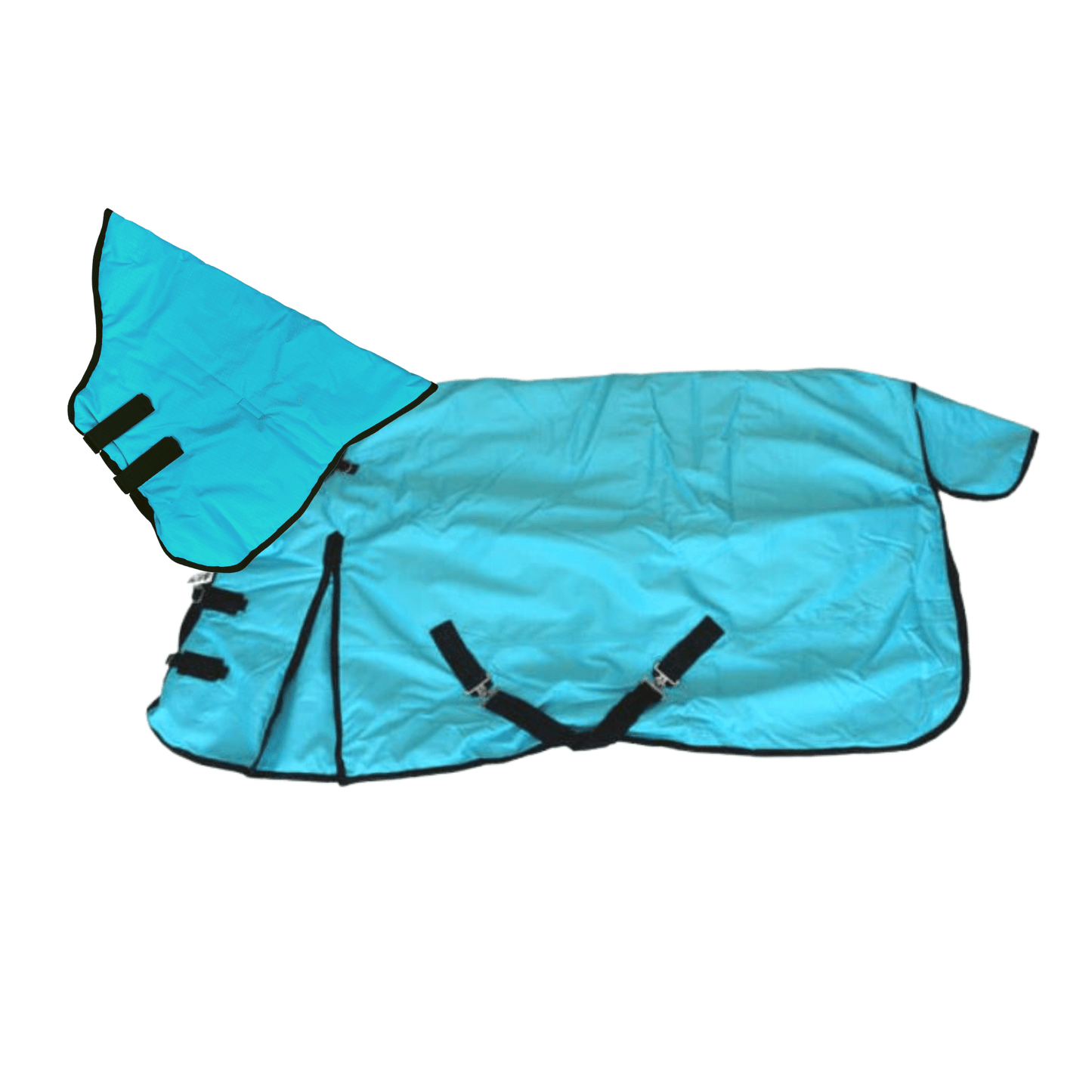 AJ Tack 1200D Waterproof Turnout Horse Blanket with Neck Rug - Turquoise