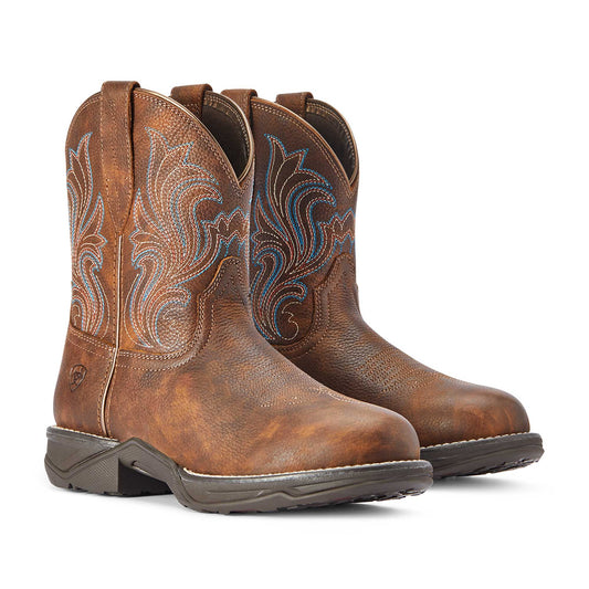 Ariat Women's Anthem Round Toe Shortie Boot, Copper Kettle