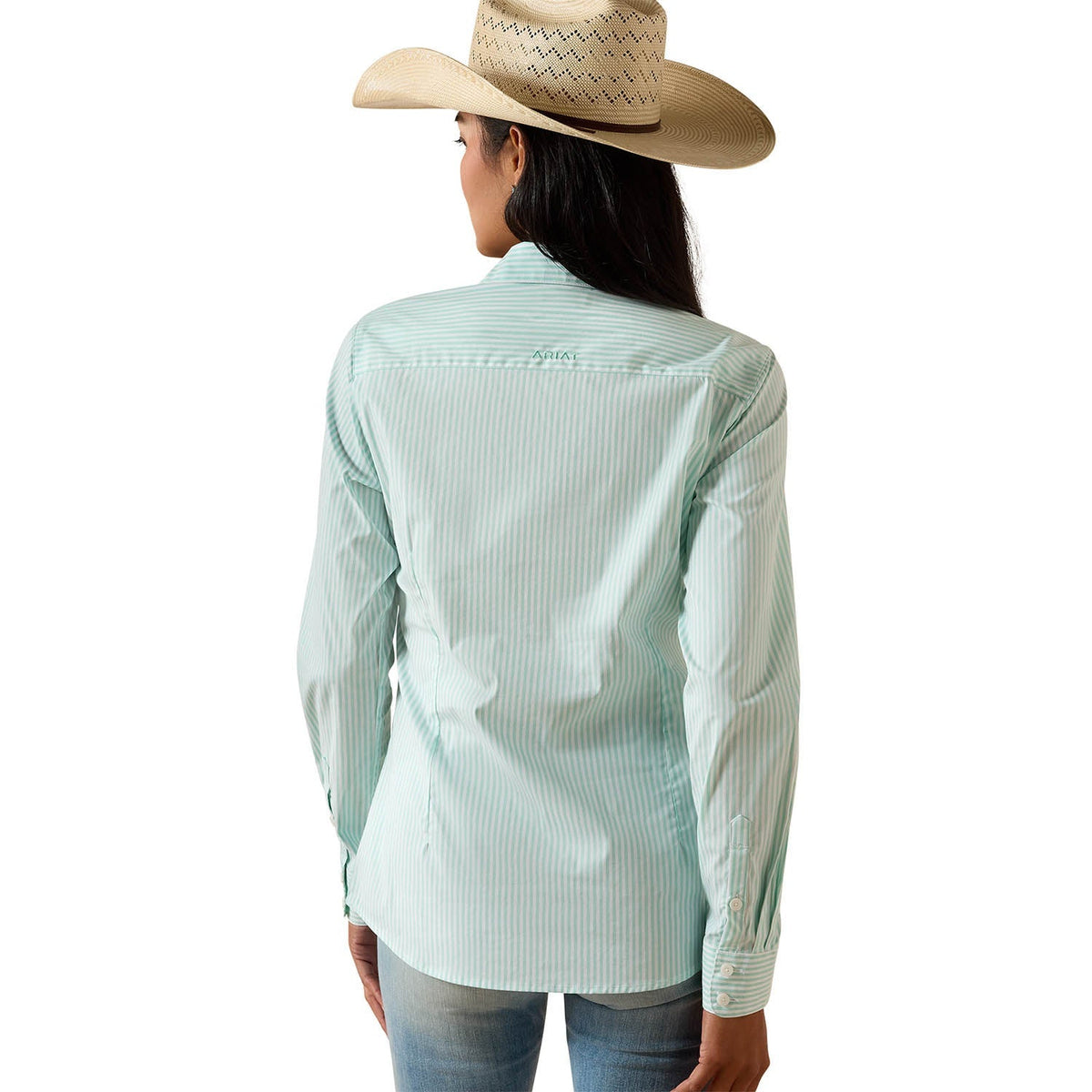 Ariat Women's Kirby Long Sleeve Collared Button-Down Shirt – Rider-Tested Stretch Poplin Equestrian Top