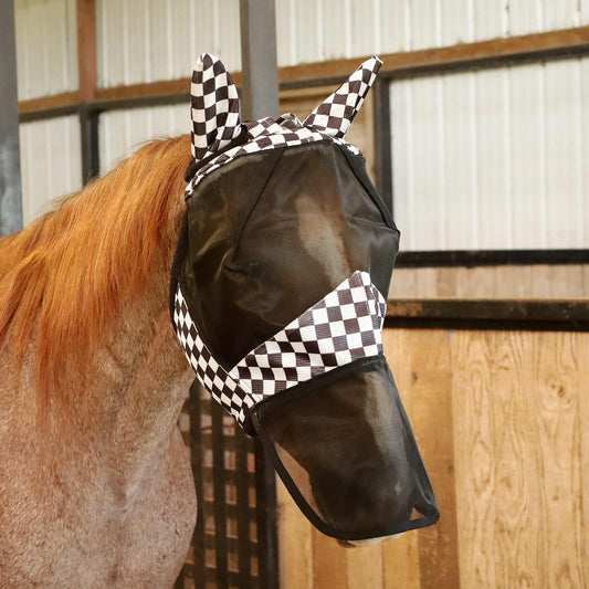 Jeffers Expression Deluxe Mesh Horse Fly Mask with Ears and Nose