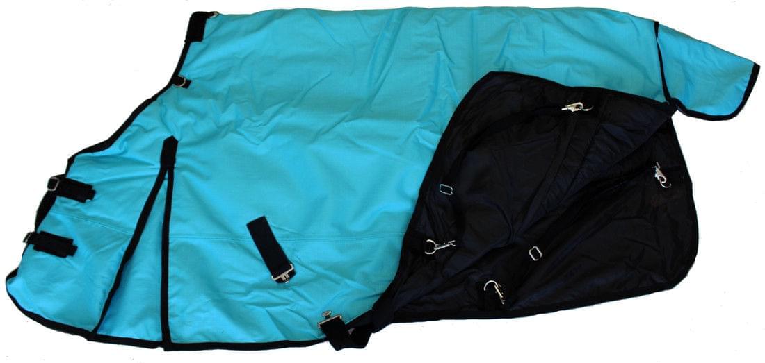 AJ Tack 1200D Waterproof Turnout Horse Blanket with Neck Rug - Turquoise