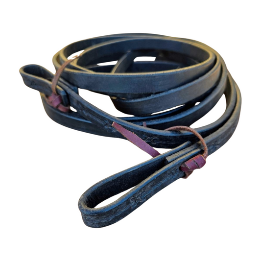 Tooled Leather Split Reins