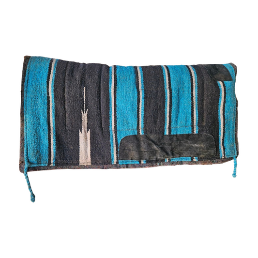 Western saddle pad- teal/black
