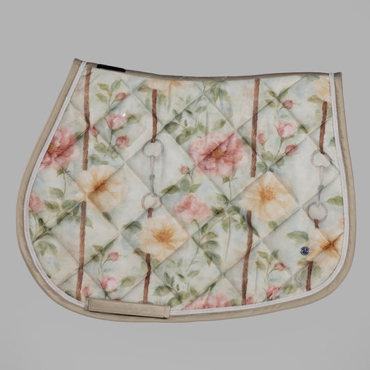 Dapplebay Vintage Floral Jump Saddle Pad - Sunset Bay Equestrian
